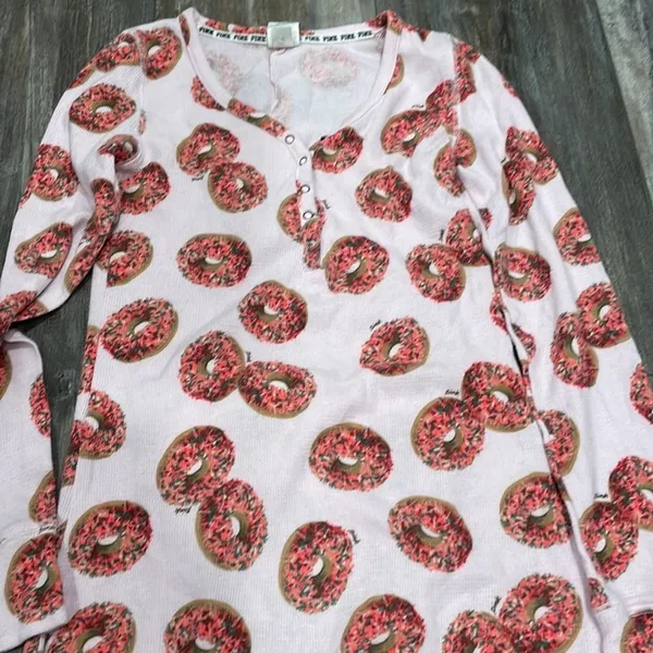 VICTORIA'S Secret PINK Donut Long Jane Thermal Onesie Size Small - Image 7