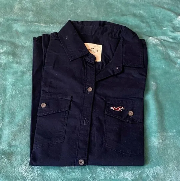 Hollis yet Women’s Blue Button Down Full Sleeves Shirt - Image 2