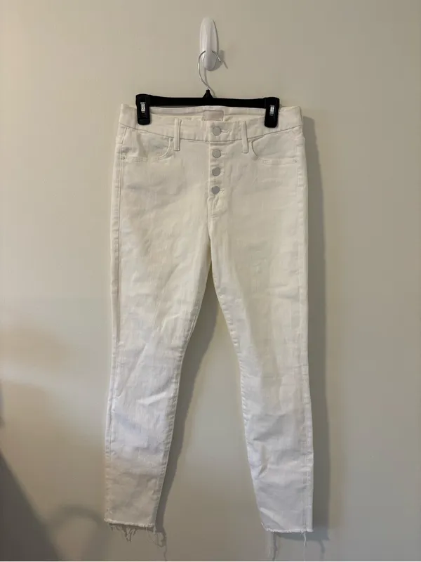 MOTHER The Pixie Ankle Fray‎ Size 29 White - Image 2