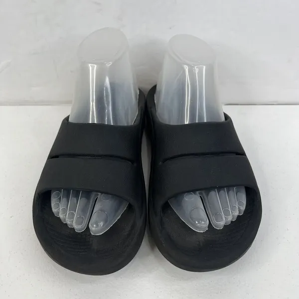 Oofos OOahh Black Unisex EU 39 Men 6 Women 8 Recovery Comfort Lightweight Slides - Image 5