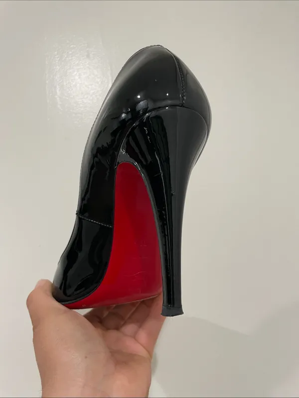 Christian Louboutin Decollete 868 100 Patent Calf Heels Shoes Size 38.5 - Image 8