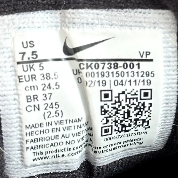 Nike 7.5 Women's Air Max 97 Multi Stitching Black White Purple CK0738-001 - Image 7