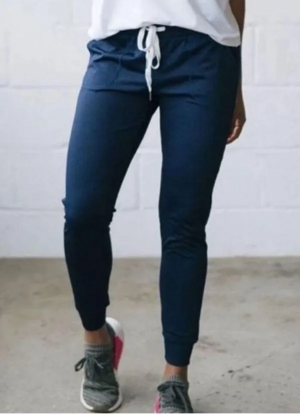 Zyia Active Cozy Jogger Pants Navy Large - Image 2