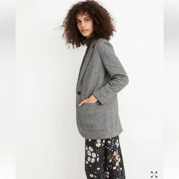 Madewell Larson Herringbone Blazer XXL - Image 3