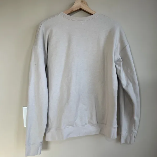 Sunday Cool CRU sandy beige crewneck sweater women's size medium casual fleece‎ - Image 5