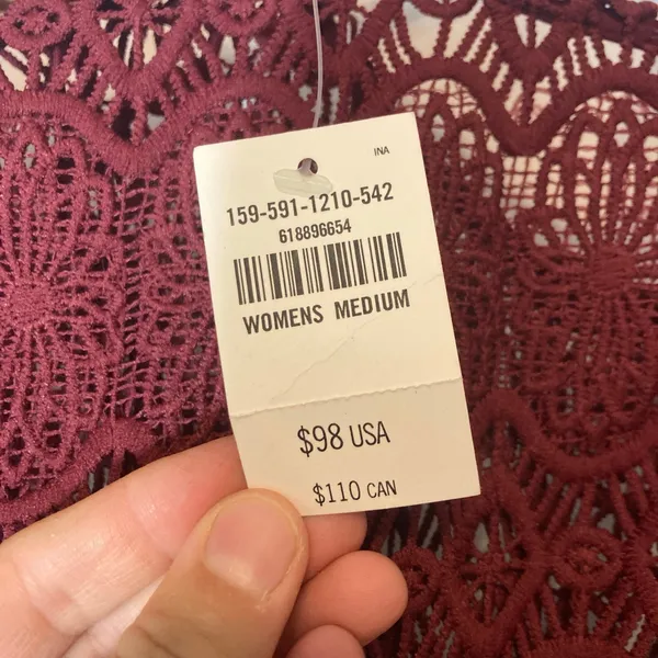 NWT Abercrombie and Fitch 1892 Collection Lace Short Sleeve Mini Dress Medium - Image 8