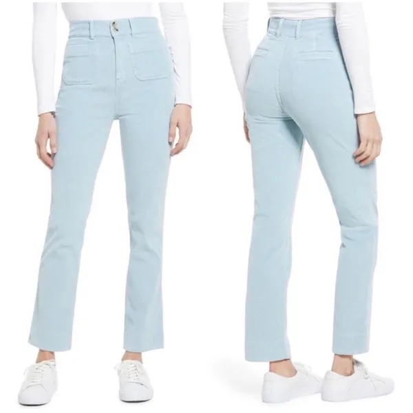 Faherty Portland Blue Corduroy Flare Pants Womens‎ Size 26 - Image 2