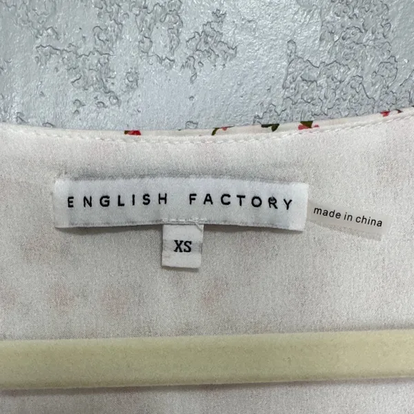 English Factory White and Red Floral Midi Dress - Image 7