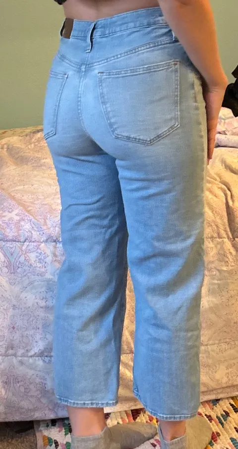 Madewell Denim Slim Wide Leg Crop Jeans - Image 2