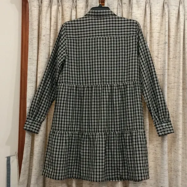 Loft Plaid Tiered Shirtdress - Image 8