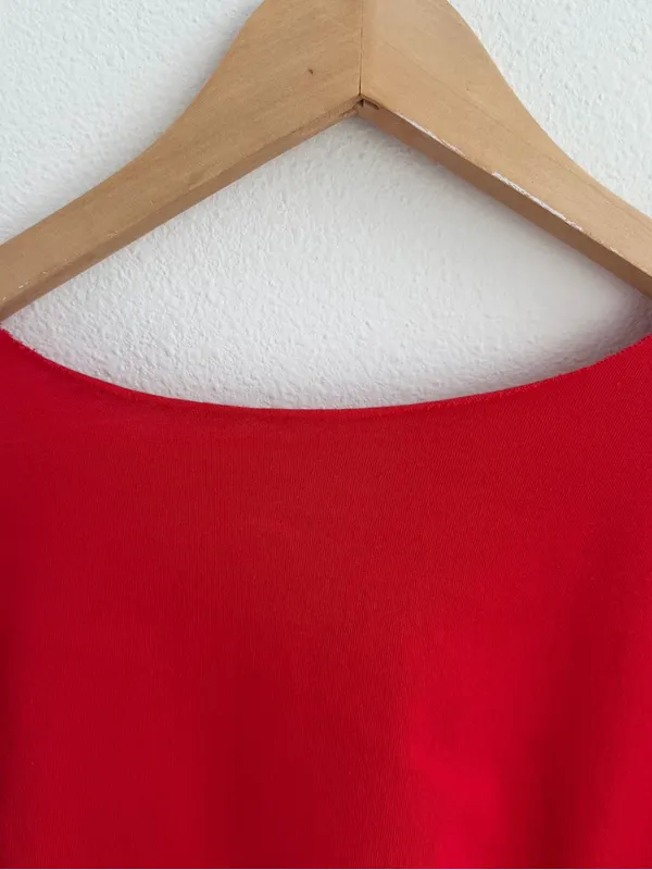 Los Angeles Angels Red Off the Shoulder Tee - Image 6