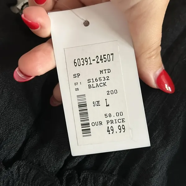 NWT Mustard seed black ruffle mini dress - Image 4