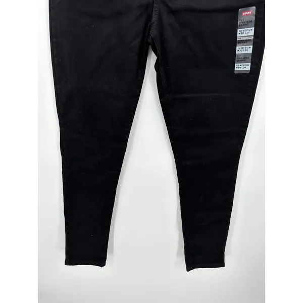 Levi's Womens Jeans 24 NWT 721 Black Wash High Rise‎ Skinny Denim Stretch - Image 3