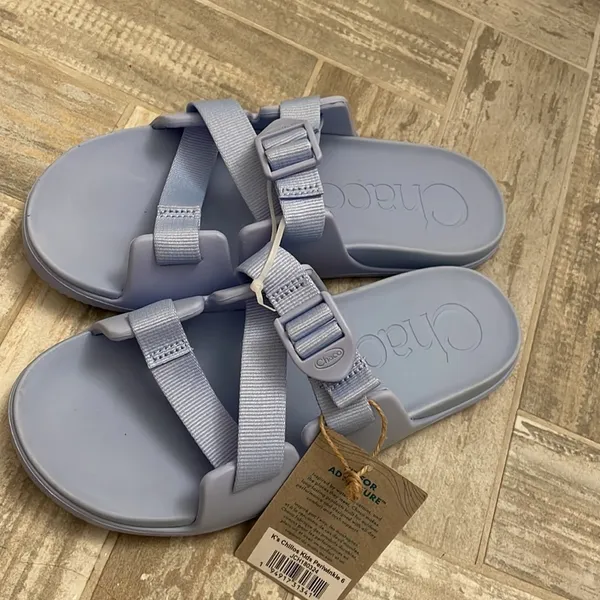 Chaco slides periwinkle blue water shoes sandals - Image 5