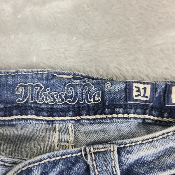 MISS ME Capri Jeans Angel Wings Embellished‎ Size 31 JE5436P3 Western Cropped - Image 2