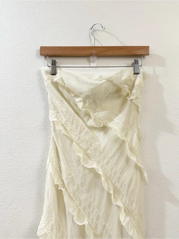 Princess Polly Boyle Maxi Dress Yellow Size 2 Strapless - Image 5