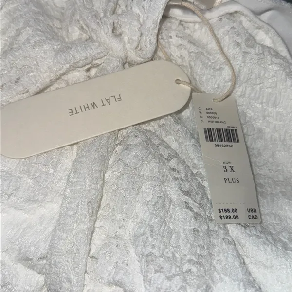 NWT Anthropologie X Flat White Plunge Slim Maxi Dress White Pace Halter Neck 3X - Image 10