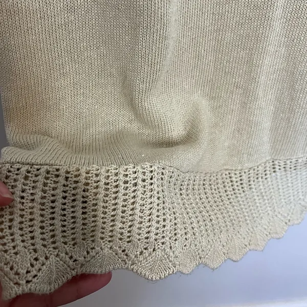 Zara Crochet Tie waist Dress medium Cottagecore - Image 5