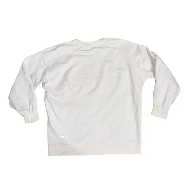 Lululemon Perfectly Oversized Crew Women 12 White Good French Terry Sweatshirt - Image 5