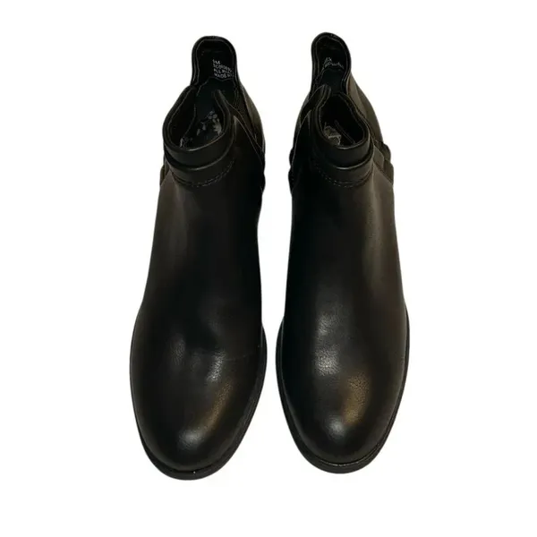 B.O.C Black Leather Ankle Booties(Size 6) Black - Image 3