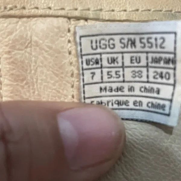 UGG Cream and Brown Heeled Boots vintage Australia Ugg women tall boots - Image 7