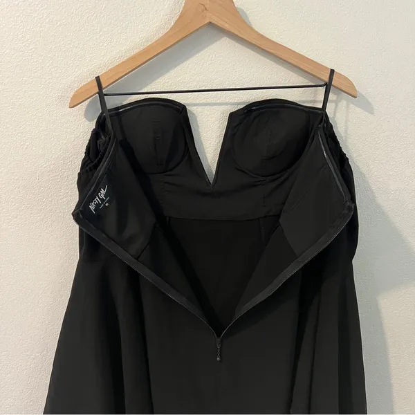 Nasty Gal Black Off The Shoulder Bell Sleeve Mini Fit &‎ Flare Dress Size M - Image 8