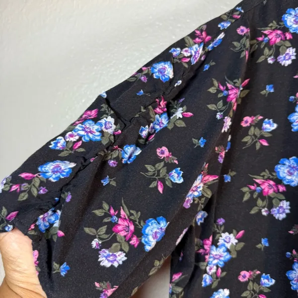 Wild Fable Floral Black Dress XL - Image 5