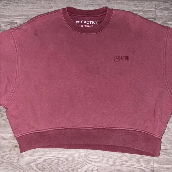 SET Active Berry Pink Cropped Sweatshirt  - Image 3