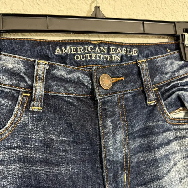 American Eagle Outfitters Skinny Jeans Blue Denim Women's Distressed US 8 - Image 2