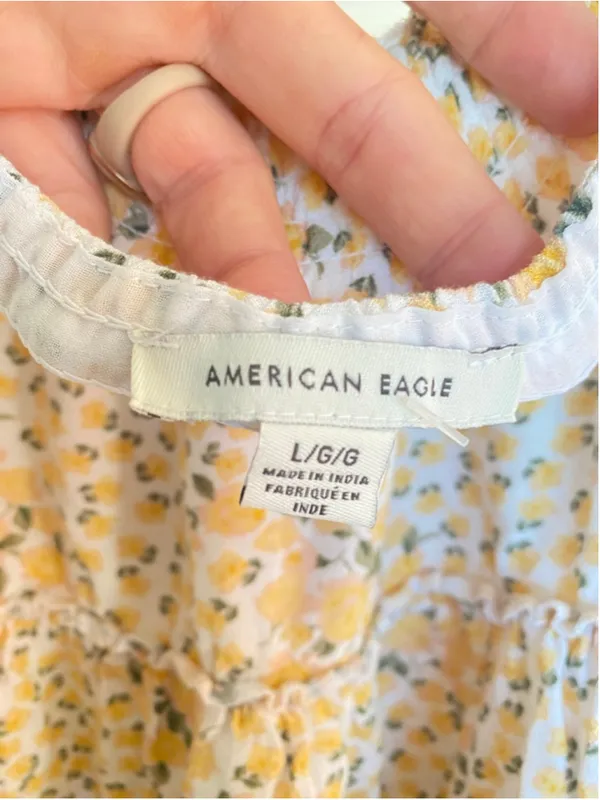American Eagle Ruffle Ditsy Floral Mini Skirt Cottagecore Coastal Soft Girl Boho - Image 5