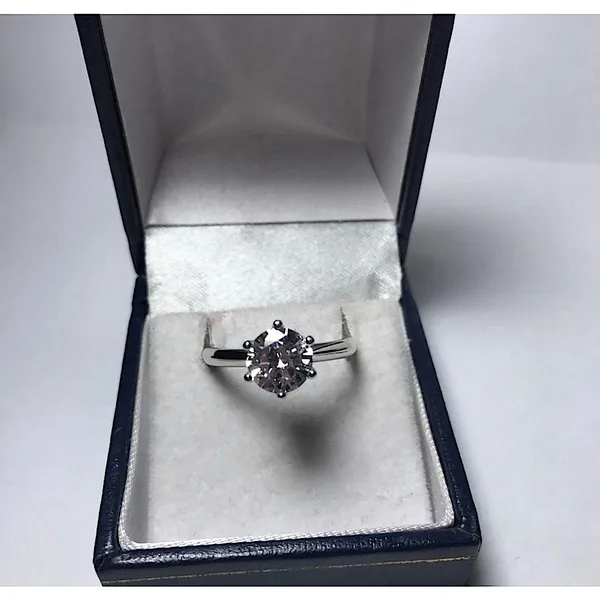 Boutique 2Ct Solitaire Platinum S925 Simulated Diamond Engagement Wedding Ring, Size‎ 6 - Image 12