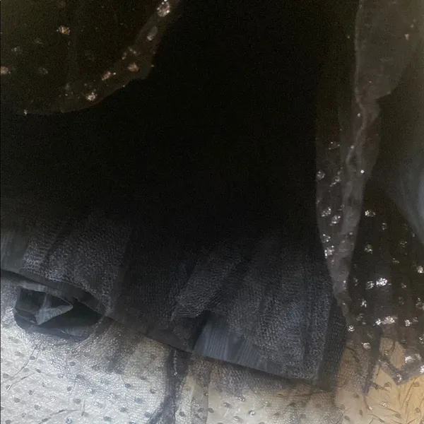 Vintage Black Sweetheart‎ Strapless Tiered Dress Size M - Image 4