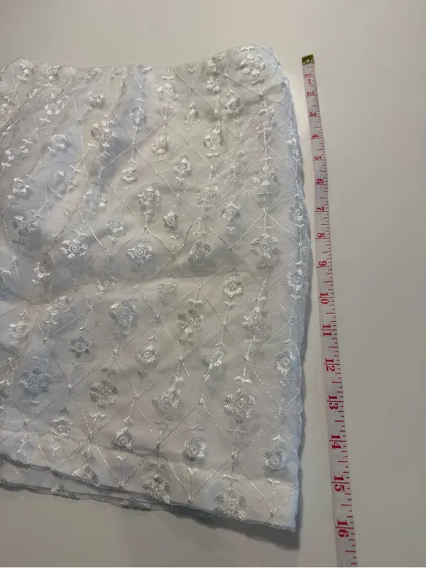 Urban Outfitters White Embroidered Mini Skirt Cottagecore Coquette‎ Size S - Image 10