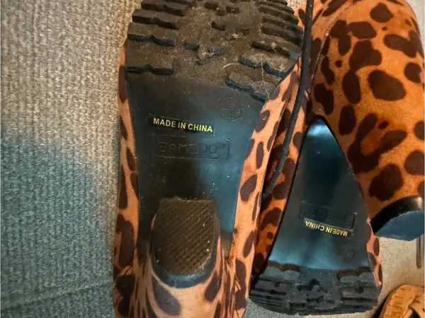 BAMBOO Leopard Print Ankle Boots in Brown and Black - Image 3