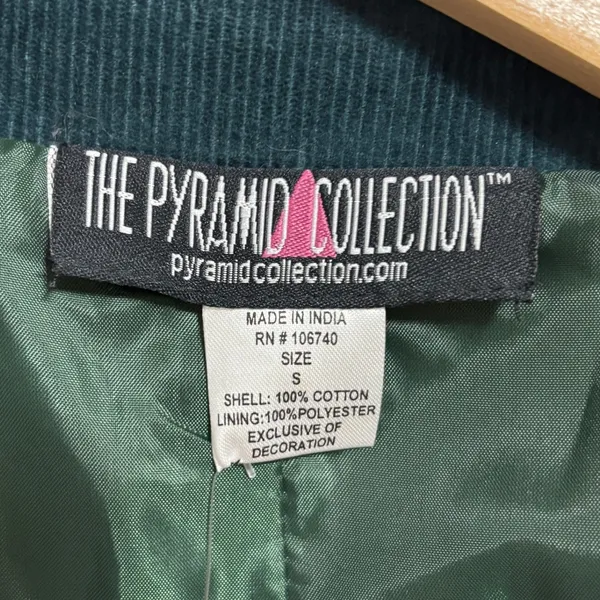 Pyramid Collection Corduroy Blazer Teal Lace Trim Edwardian Steampunk Goth New S - Image 8