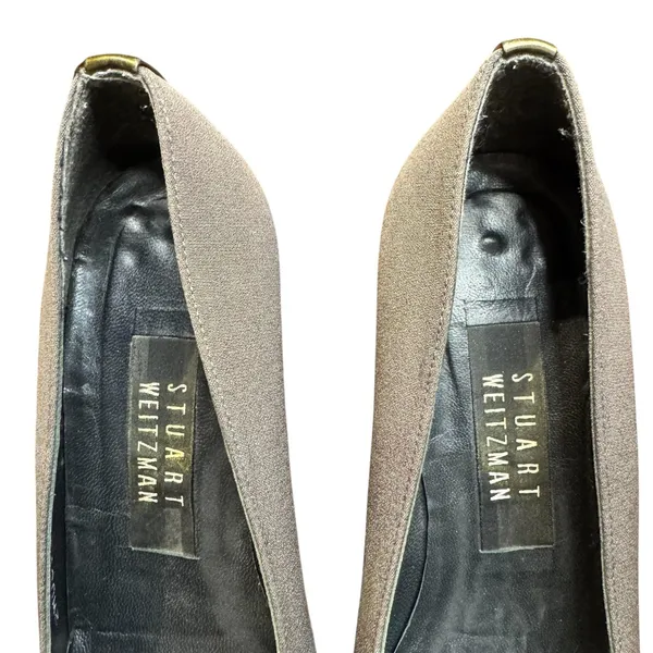 Stuart Weitzman Shoes Womens Size 6C‎ Gray Block Heel Square Toe Dress Pumps - Image 3