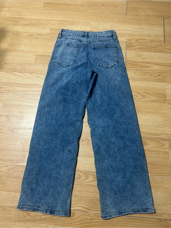 Steve Madden high rise wide leg denim acid wash jeans ladies/jr size 5 w stretch - Image 10
