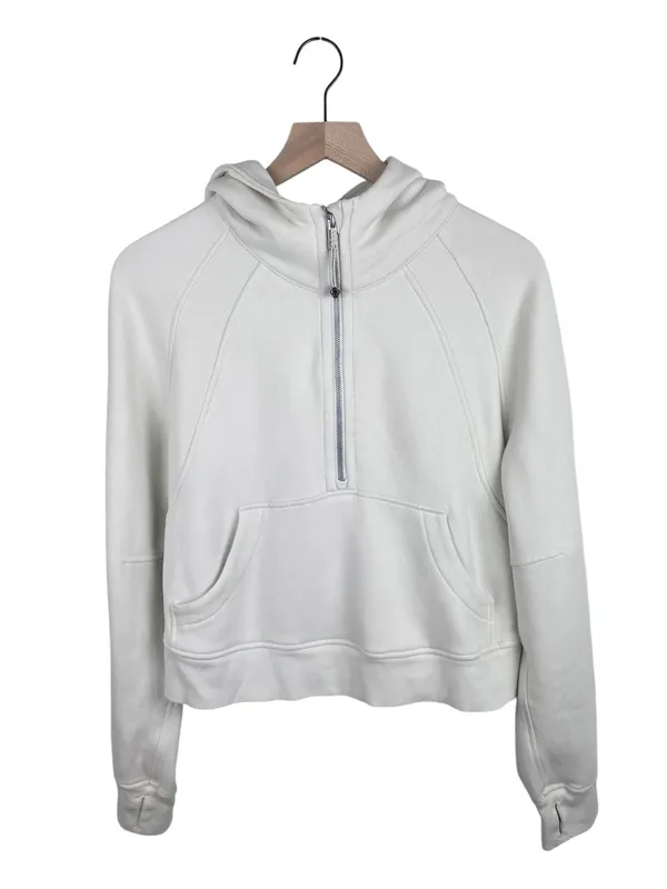 Lululemon Scuba Oversized Half-Zip Hoodie Women's Size XS/S White Opal Soft Cozy - Image 2
