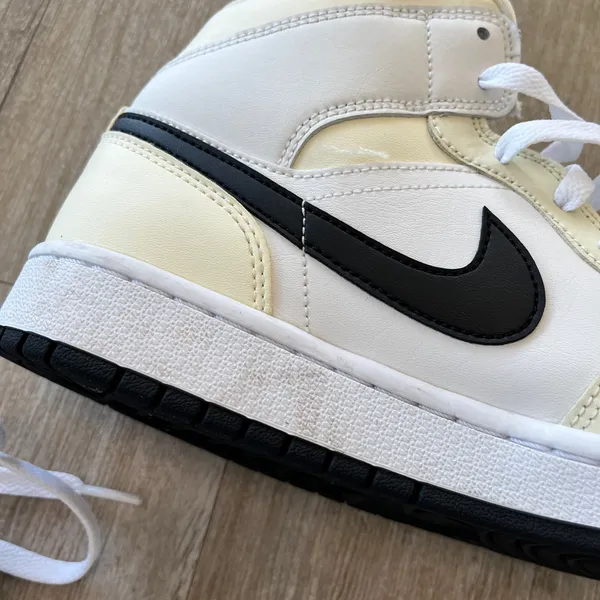 Womens Nike BQ6472-121 Jordan 1 Mid Coconut Milk Sneakers - 10 - Image 5