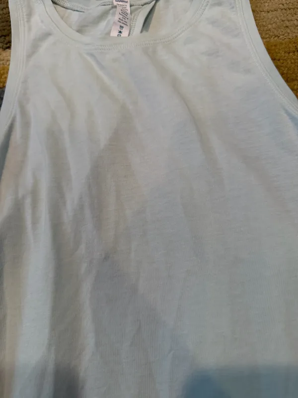 Lululemon All Tied Up Tank Top Tie Back Pima Cotton Mint Green Size 6 - Image 4