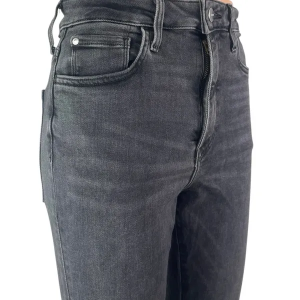 H&M Women's Black High Waisted Button Zip Slim Fit Skinny Denim Jeans Pants Sz S - Image 3