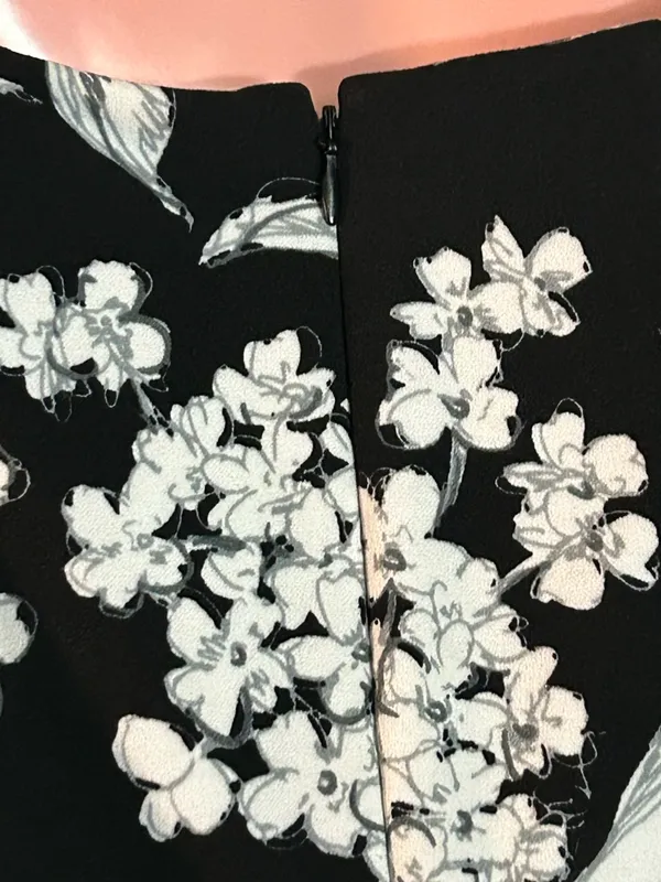 Calvin Klein Women’s Black & White Floral Print Dress SZ 8 NWT - Image 9