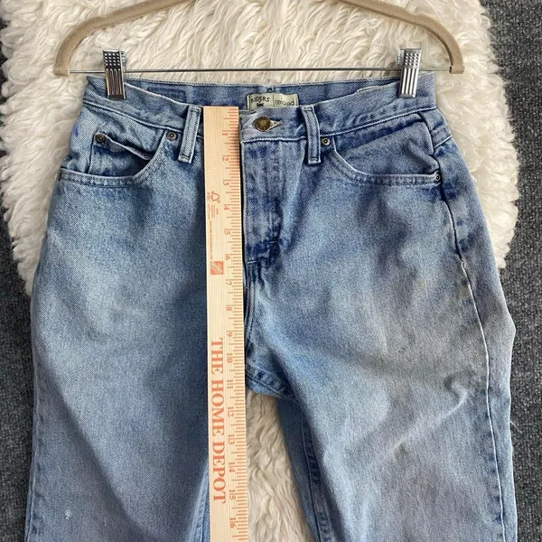 Vintage Lee Riders Jeans Light Blue Relaxed Straight Leg Denim Alt Edgy Normcore - Image 4