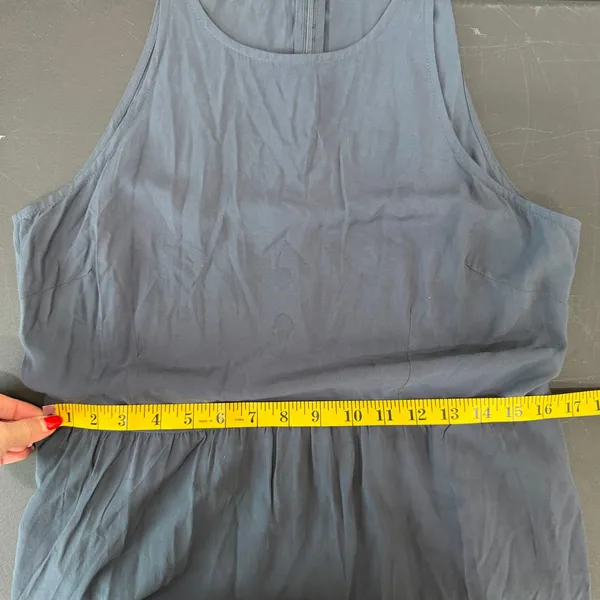 Richer Poorer Sleeveless Tiered Maxi Dress Gray High Neck Flowy Boho Summer - Image 8