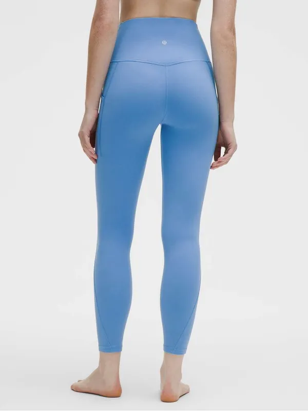 Lululemon Align High‎ Rise Pant Pockets 25” Size 6 Blue Nulu Leggings - Image 2
