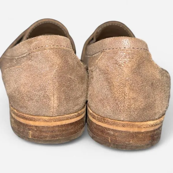 Gianni Bini Coffee Brown Loafers with Silver Sparkles, Size 6 - Image 4
