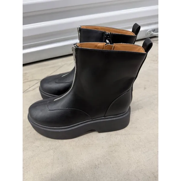 Wild Fable Honor Black Front Zip Platform Ankle Boots Womens 7.5 Lug Sole NEW - Image 5