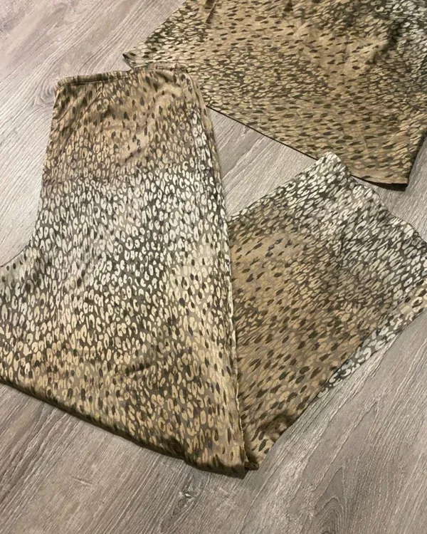 Victorias Secret Satiny Animal Print Lounge | Pajama Set - Image 2