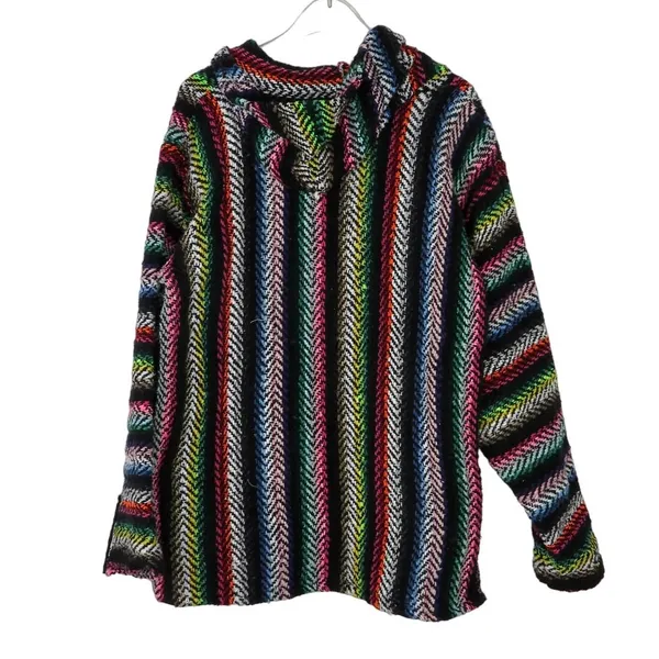 Vintage Earth Ragz Rainbow Drug Rug Pullover Jacket Medium - Image 3