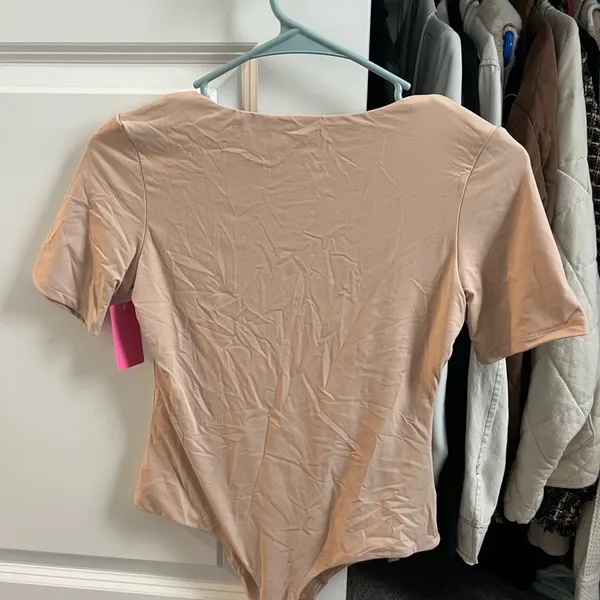 Amazon Pumiey Short Sleeve V Neck Bodysuit - Image 3